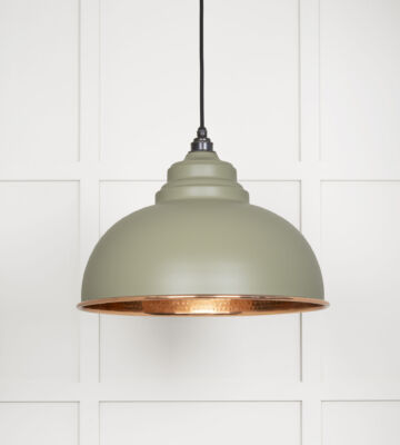 From The Anvil Hammered Copper Harborne Pendant in Tump