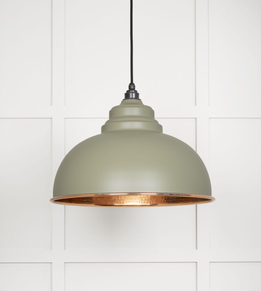 From The Anvil Hammered Copper Harborne Pendant in Tump