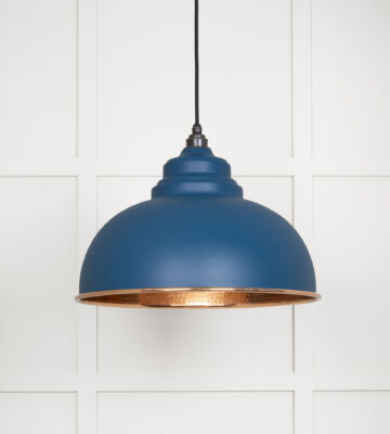 From The Anvil Hammered Copper Harborne Pendant in Upstream