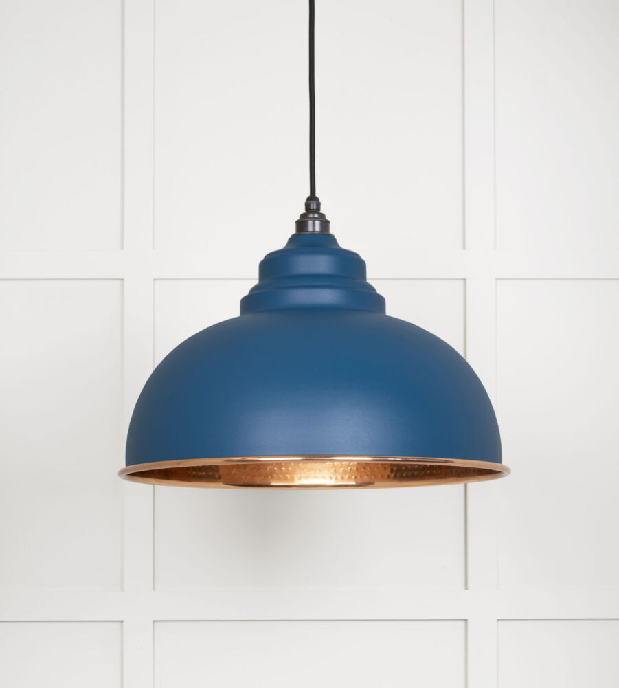 From The Anvil Hammered Copper Harborne Pendant in Upstream