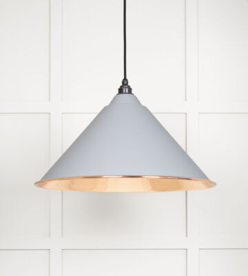 From The Anvil Hammered Copper Hockley Pendant In Birch