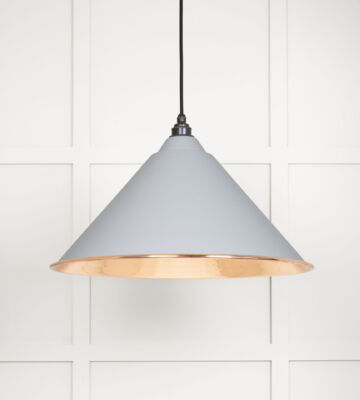 From The Anvil Hammered Copper Hockley Pendant in Birch