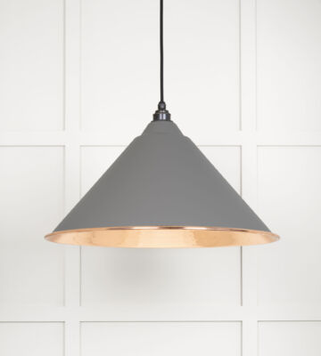 From The Anvil Hammered Copper Hockley Pendant In Bluff