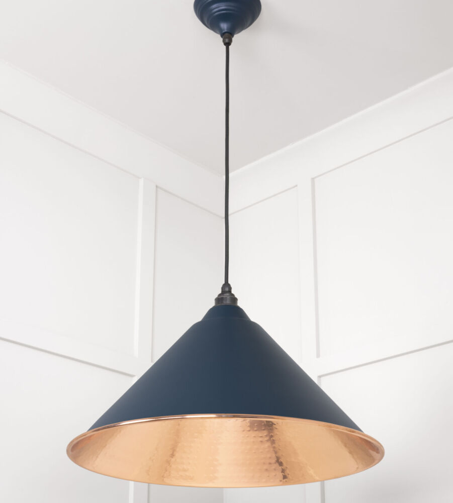 From The Anvil Hammered Copper Hockley Pendant in Dusk - Image 4