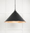 From The Anvil Hammered Copper Hockley Pendant in Elan Black