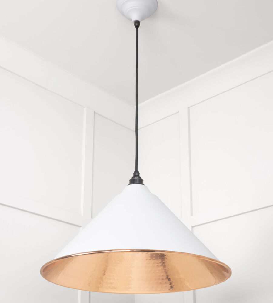 From The Anvil Hammered Copper Hockley Pendant in Flock - Image 4