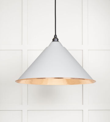 From The Anvil Hammered Copper Hockley Pendant in Flock