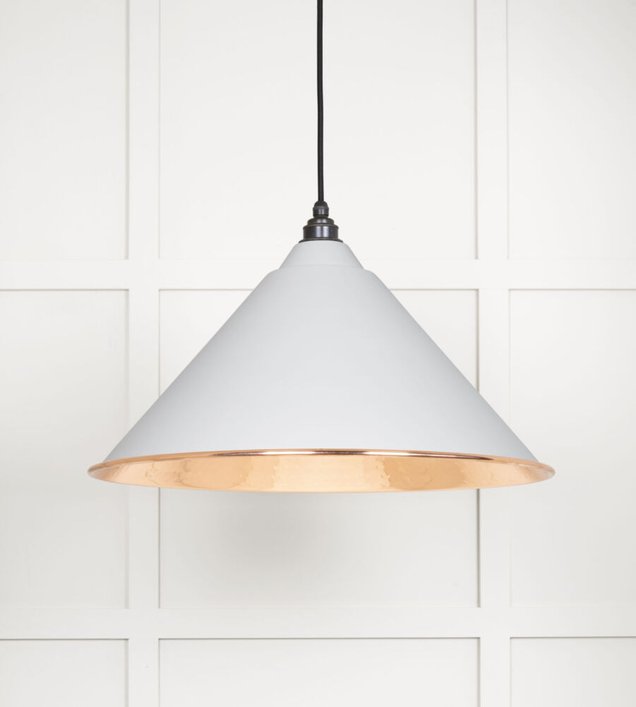 From The Anvil Hammered Copper Hockley Pendant in Flock