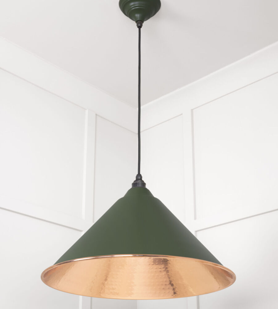 From The Anvil Hammered Copper Hockley Pendant in Heath - Image 3