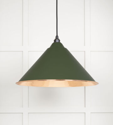 From The Anvil Hammered Copper Hockley Pendant In Heath