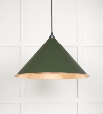 From The Anvil Hammered Copper Hockley Pendant in Heath