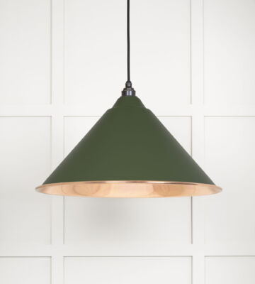 From The Anvil Smooth Copper Hockley Pendant In Heath