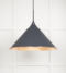 From The Anvil Hammered Copper Hockley Pendant in Slate