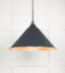 From The Anvil Hammered Copper Hockley Pendant in Soot