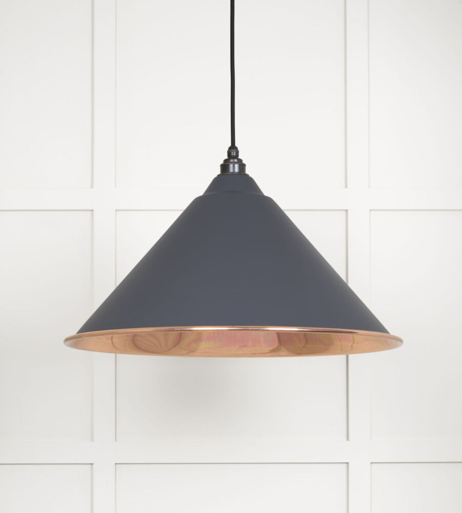 From The Anvil Smooth Copper Hockley Pendant in Slate - Image 3