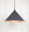 From The Anvil Smooth Copper Hockley Pendant in Slate