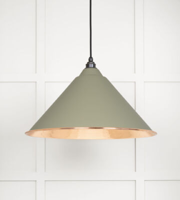 From The Anvil Hammered Copper Hockley Pendant In Tump