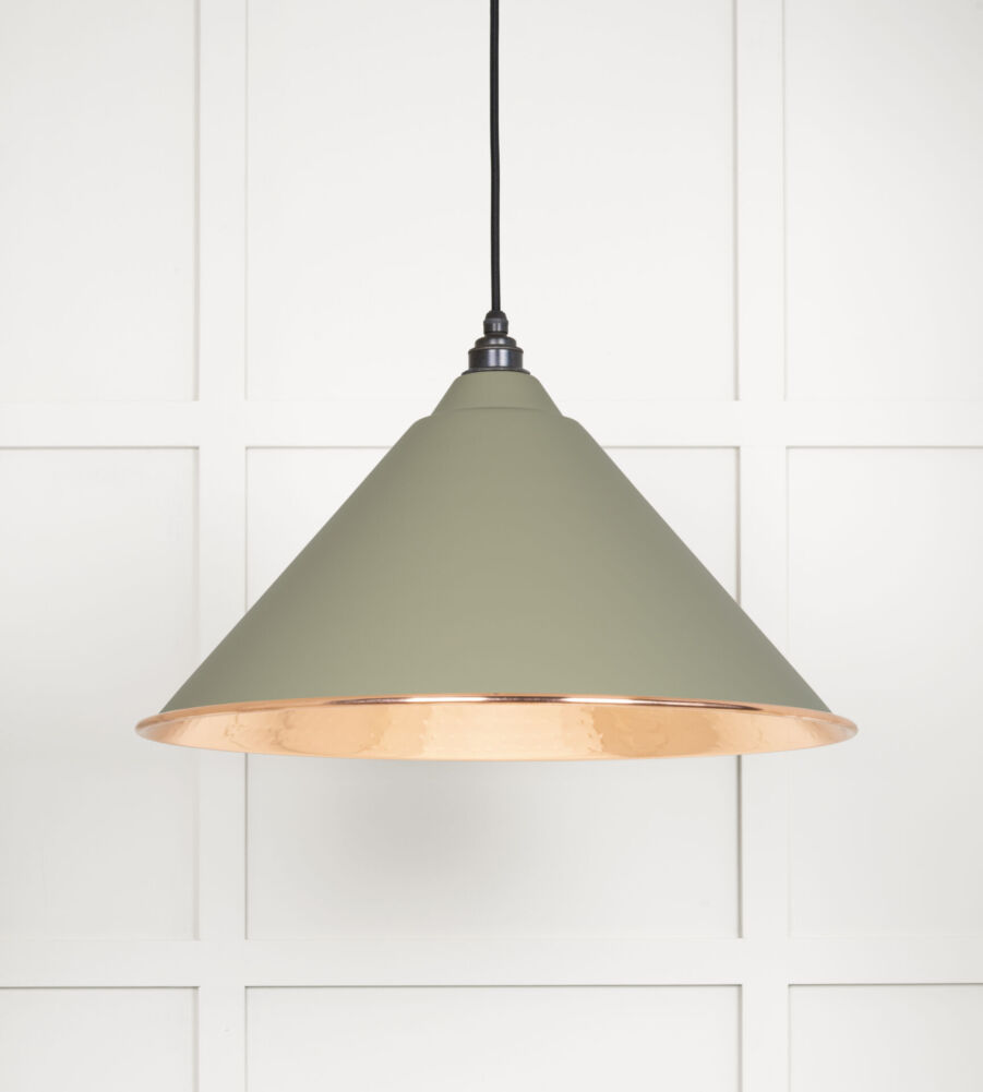 From The Anvil Hammered Copper Hockley Pendant in Tump