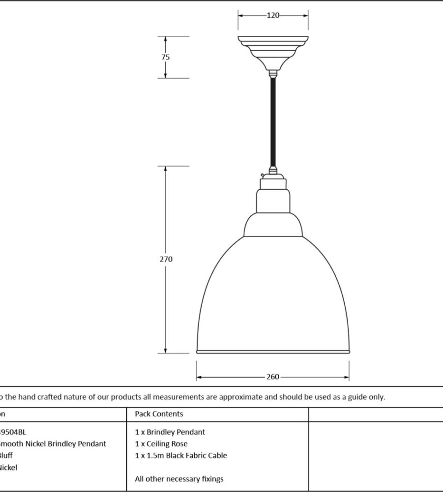 From The Anvil Smooth Nickel Brindley Pendant in Bluff - Image 2