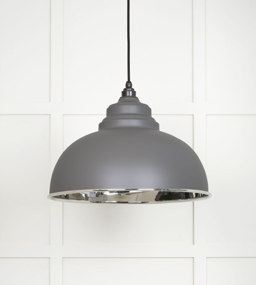 From The Anvil Smooth Nickel Harborne Pendant in Bluff - Image 3
