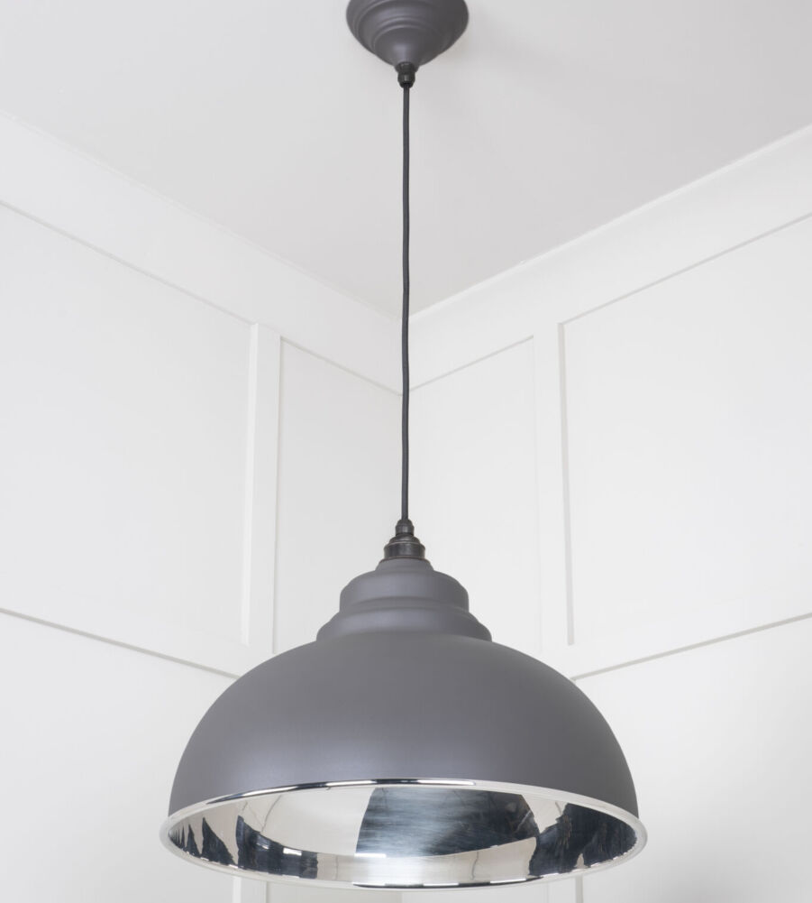 From The Anvil Smooth Nickel Harborne Pendant in Bluff - Image 4