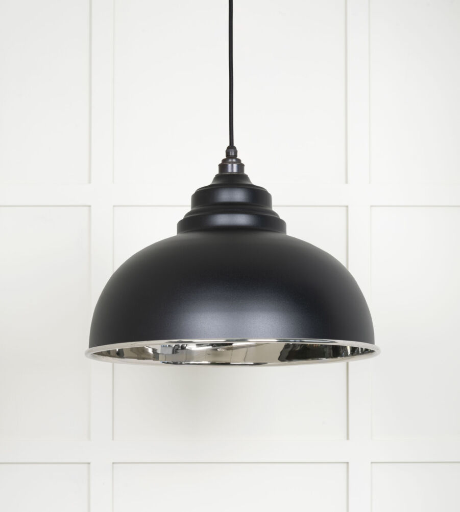 From The Anvil Smooth Nickel Harborne Pendant in Elan Black - Image 3