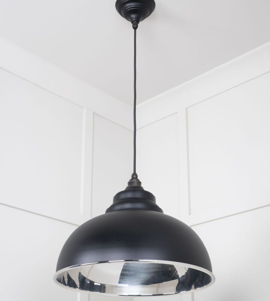 From The Anvil Smooth Nickel Harborne Pendant in Elan Black - Image 4