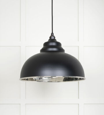 From The Anvil Smooth Nickel Harborne Pendant In Elan Black