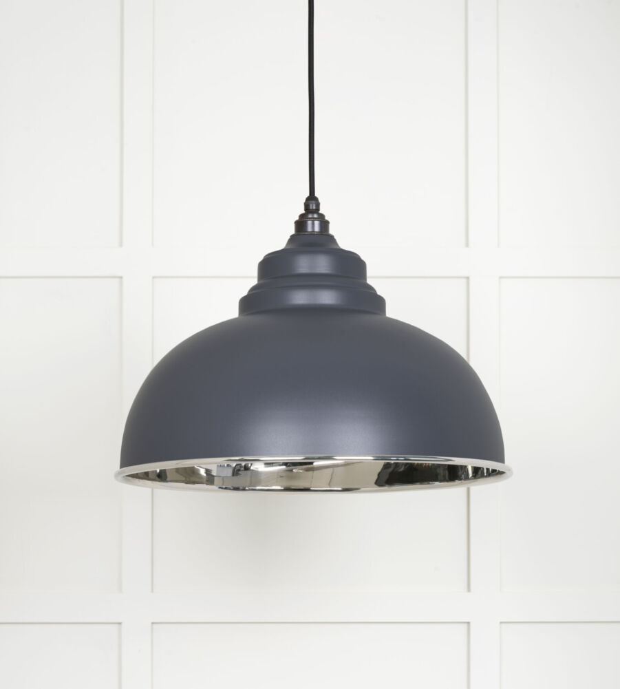 From The Anvil Smooth Nickel Harborne Pendant in Slate - Image 3