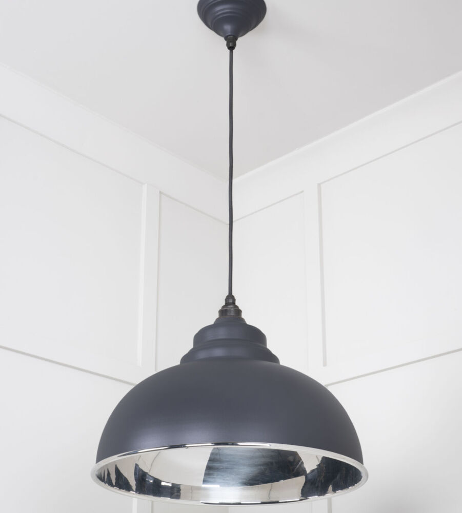 From The Anvil Smooth Nickel Harborne Pendant in Slate - Image 4