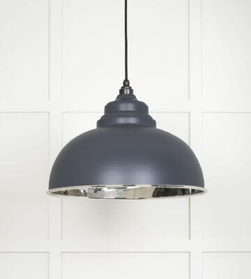 From The Anvil Smooth Nickel Harborne Pendant In Slate