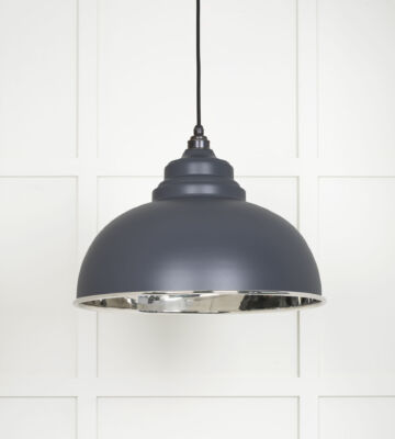 From The Anvil Smooth Nickel Harborne Pendant in Slate