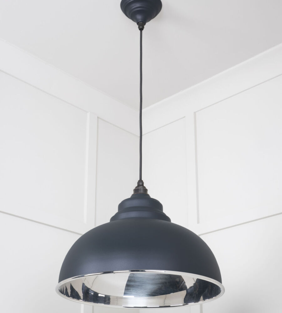 From The Anvil Smooth Nickel Harborne Pendant in Soot - Image 4