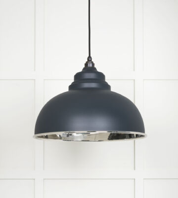 From The Anvil Smooth Nickel Harborne Pendant In Soot