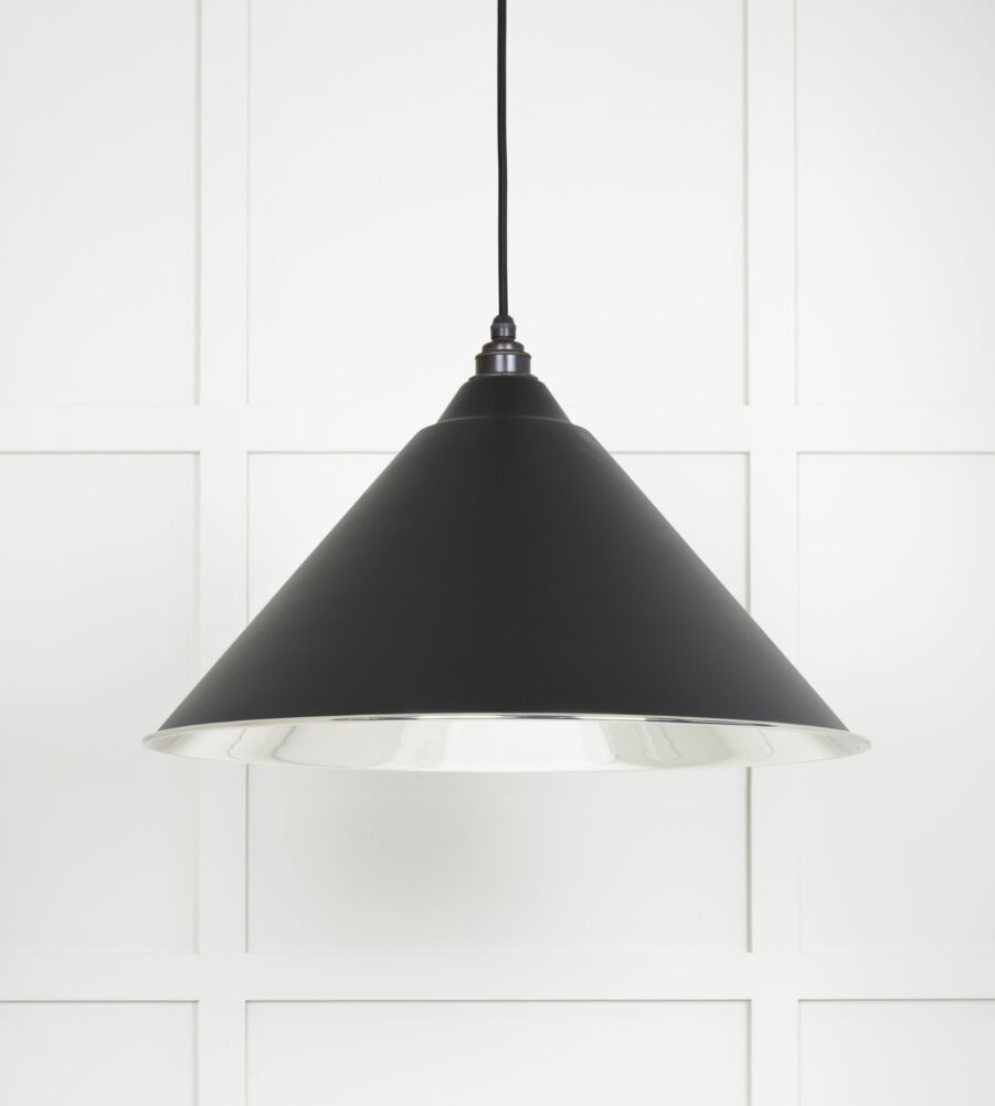 From The Anvil Smooth Nickel Hockley Pendant in Elan Black