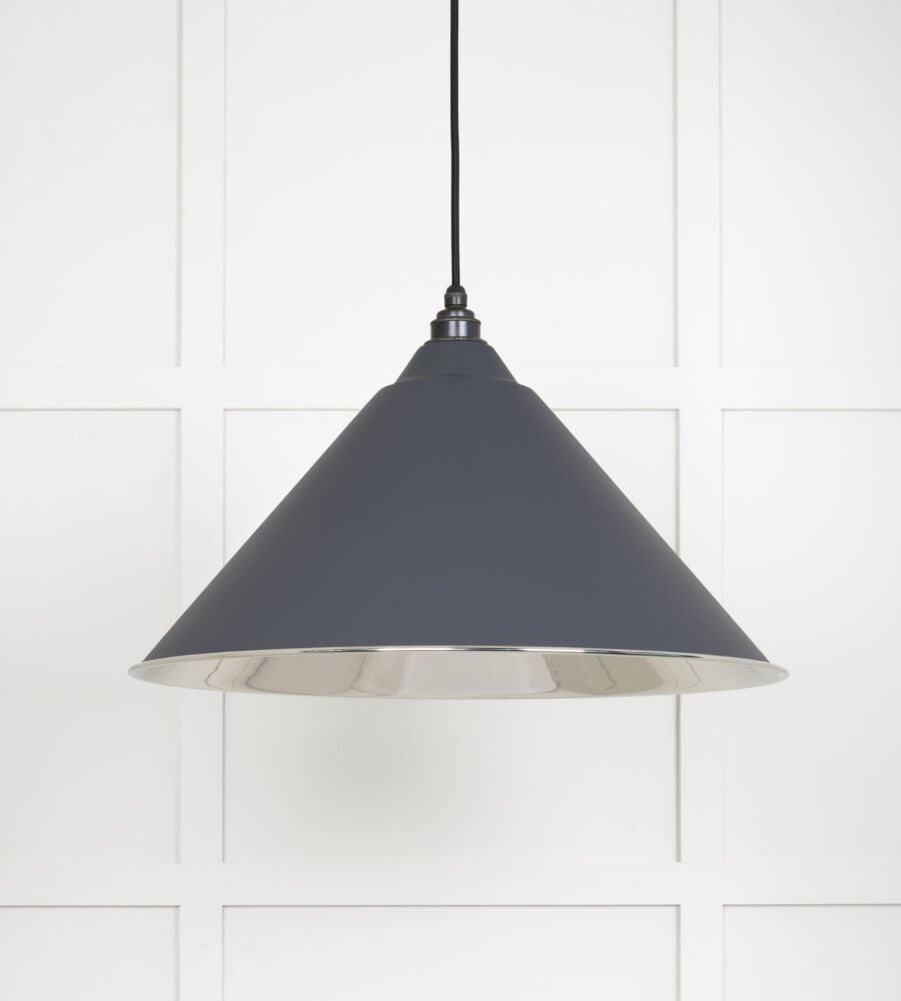 From The Anvil Smooth Nickel Hockley Pendant in Slate - Image 3