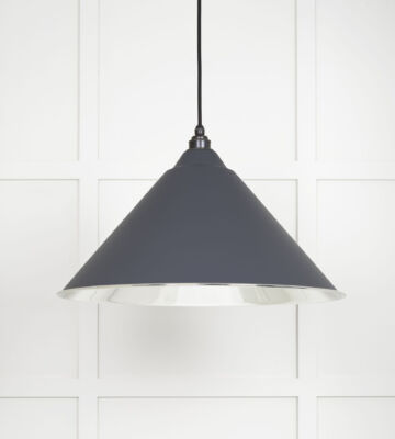 From The Anvil Smooth Nickel Hockley Pendant In Slate