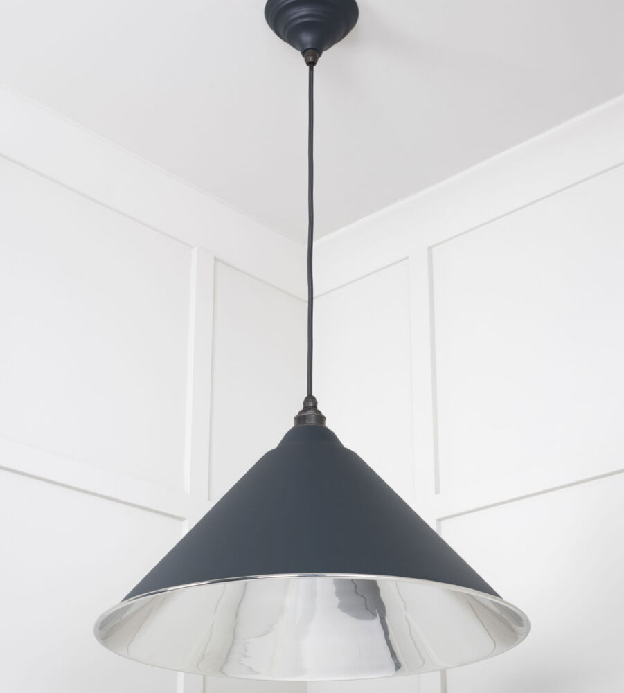 From The Anvil Smooth Nickel Hockley Pendant in Soot - Image 4