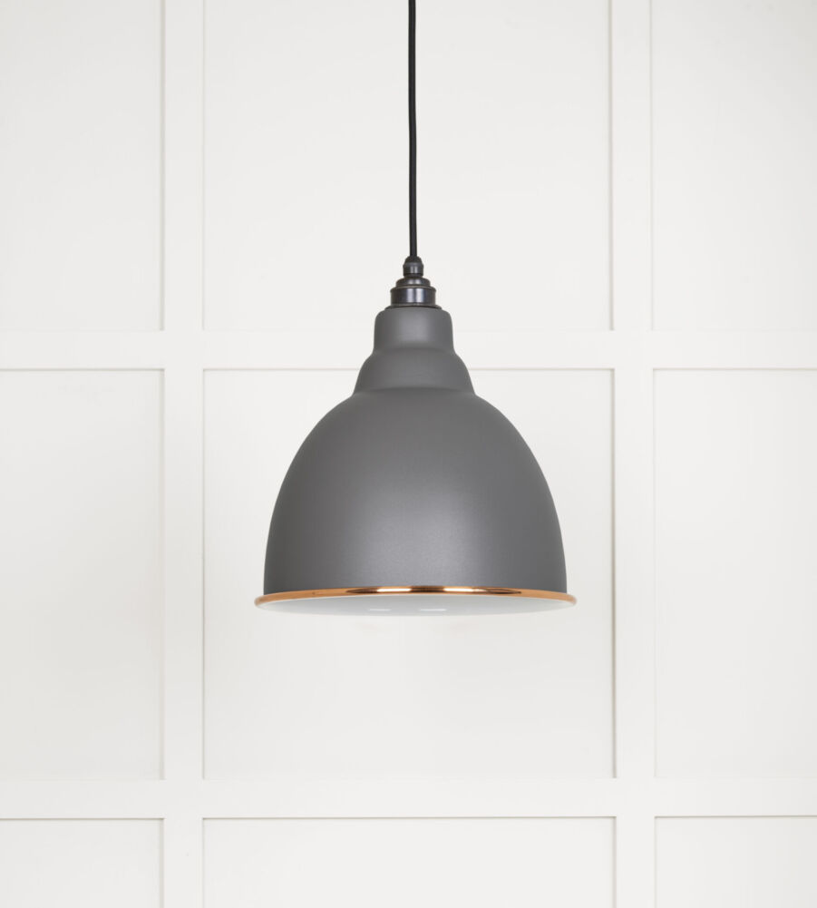 From The Anvil White Gloss Brindley Pendant in Bluff - Image 3