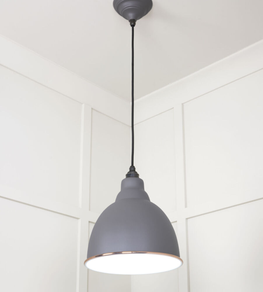 From The Anvil White Gloss Brindley Pendant in Bluff - Image 4
