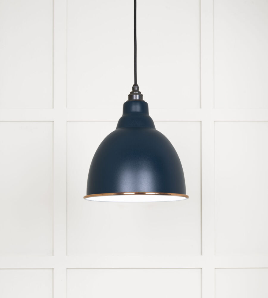 From The Anvil White Gloss Brindley Pendant in Dusk