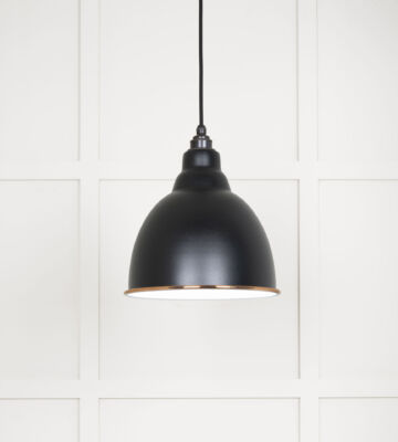 From The Anvil White Gloss Brindley Pendant In Elan Black