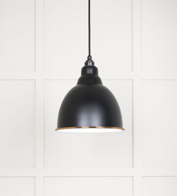 From The Anvil White Gloss Brindley Pendant in Elan Black