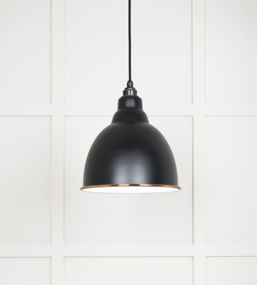 From The Anvil White Gloss Brindley Pendant in Elan Black