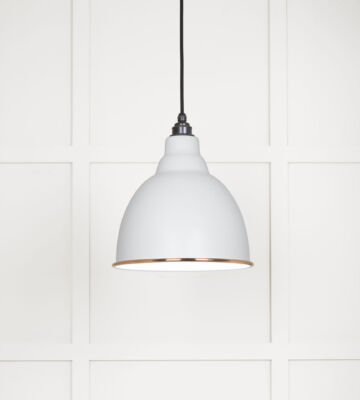 From The Anvil White Gloss Brindley Pendant In Flock