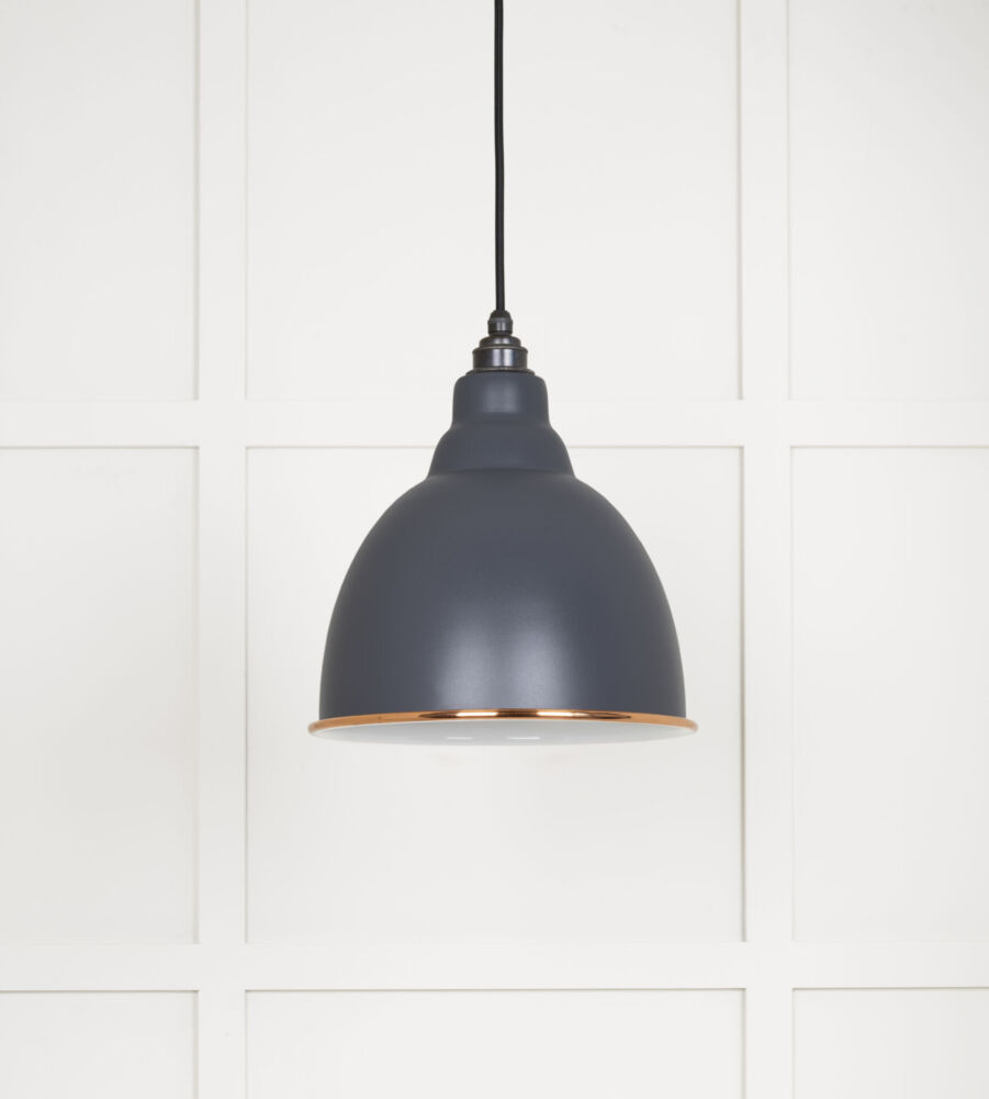 From The Anvil White Gloss Brindley Pendant in Slate - Image 3