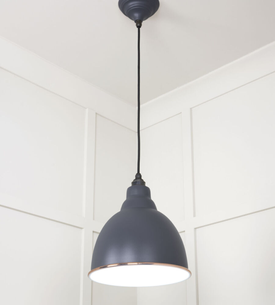 From The Anvil White Gloss Brindley Pendant in Slate - Image 4