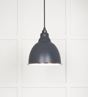 From The Anvil White Gloss Brindley Pendant in Slate
