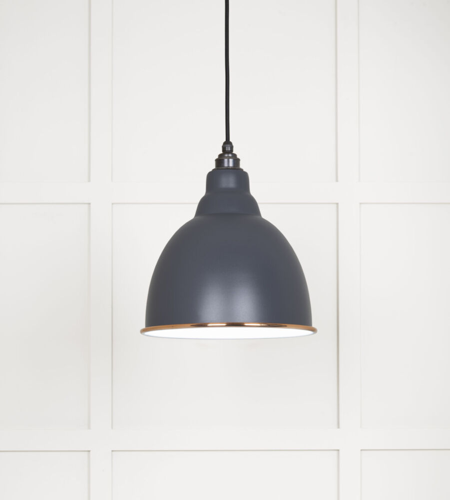 From The Anvil White Gloss Brindley Pendant in Slate