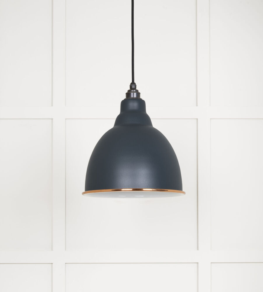 From The Anvil White Gloss Brindley Pendant in Soot - Image 3
